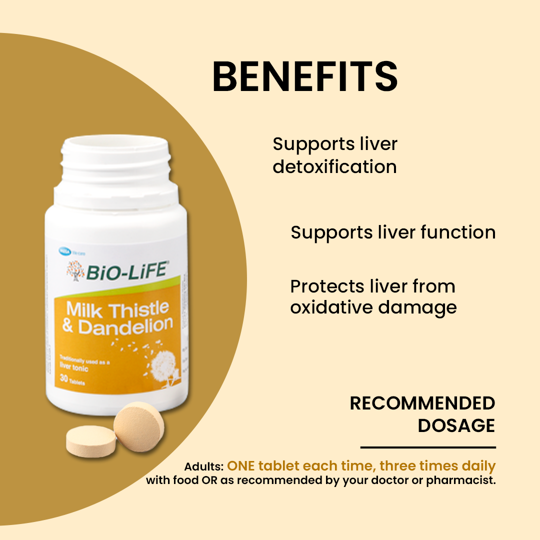 BiO-LiFE Milk Thistle and Dandelion [ 2 x 30 tablets ]